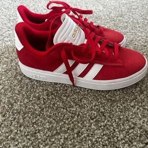 Red adidas campus